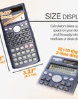 Scientific Calculator 240 Function, Slide-On Case