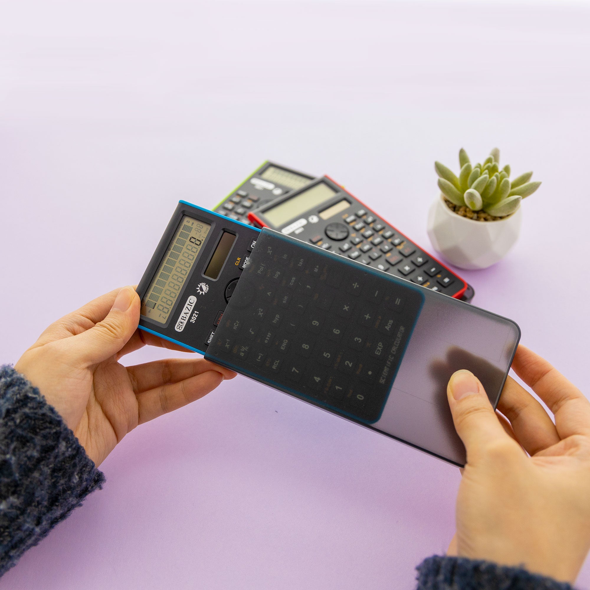 240 Function Fancy color Scientific Calculator w/ Slide-On Case