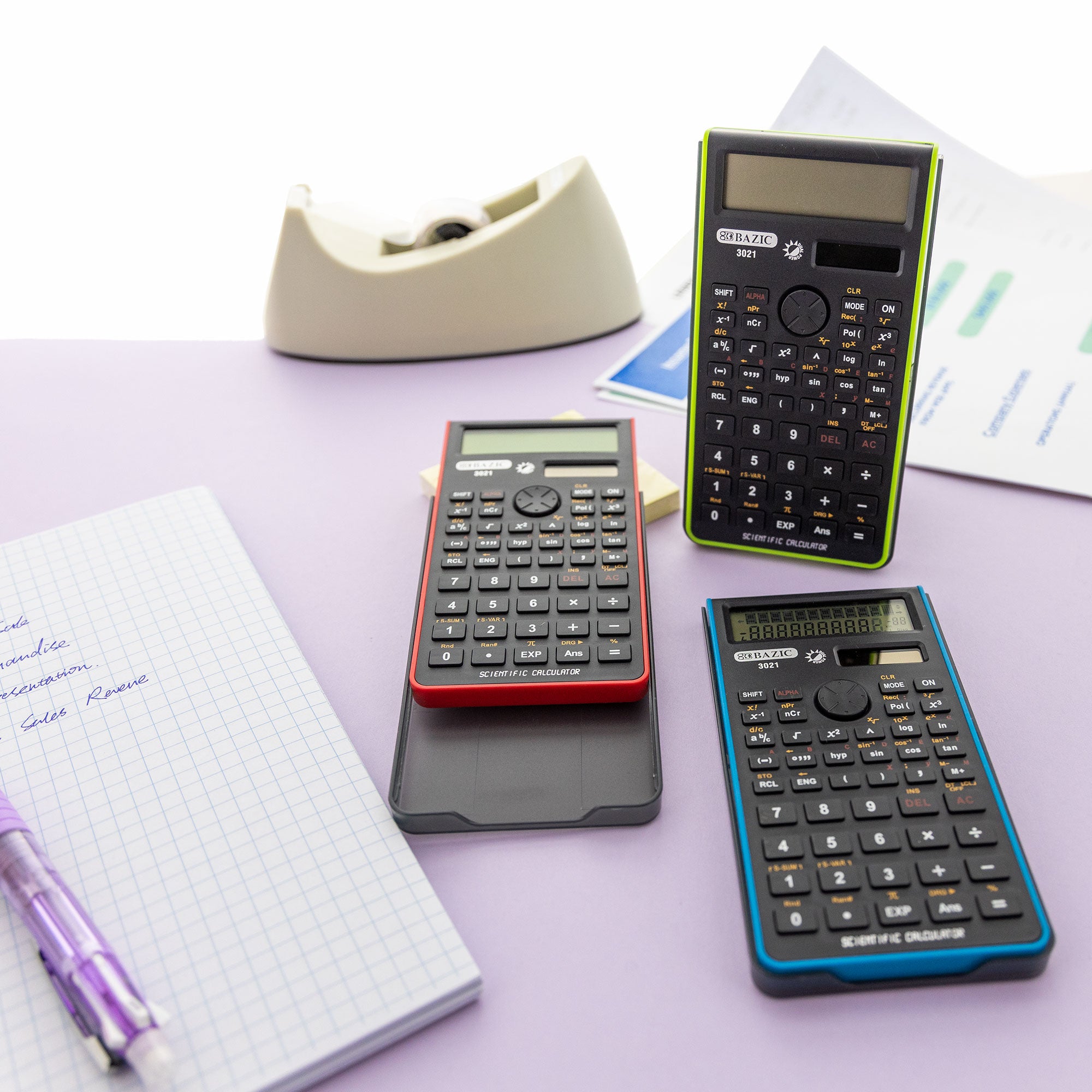 240 Function Fancy color Scientific Calculator w/ Slide-On Case