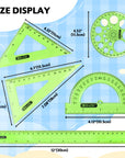 5-Piece Geometry Ruler Combination Sets