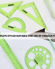 5-Piece Geometry Ruler Combination Sets