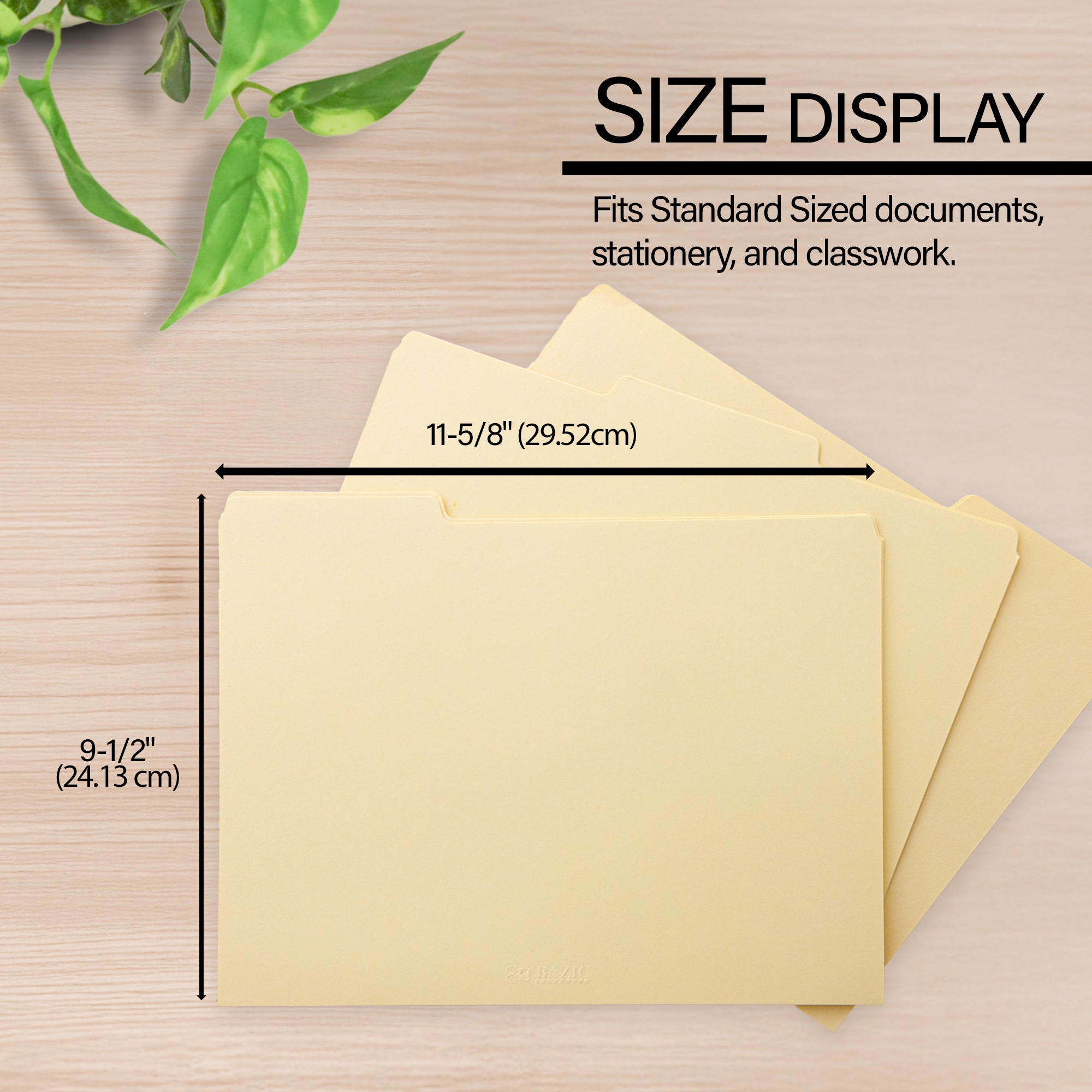 1/3 Cut Letter Size Manila File Folder (12/Pack)