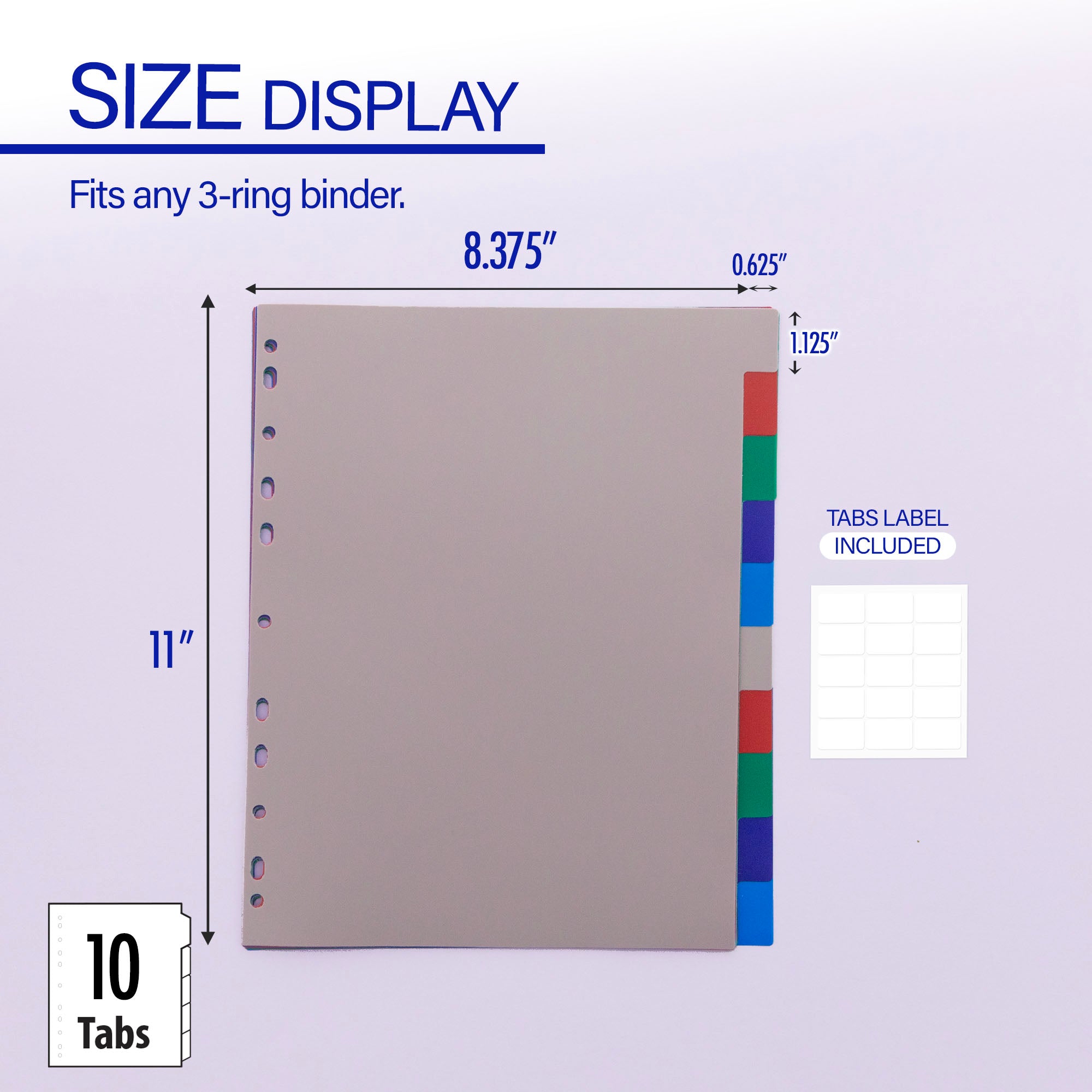 Dividers w/ 10-Color Tabs