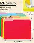 1/3 Cut Letter Size Color File Folder (100/Box)