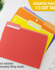 1/3 Cut Letter Size Color File Folder (6/Pack)