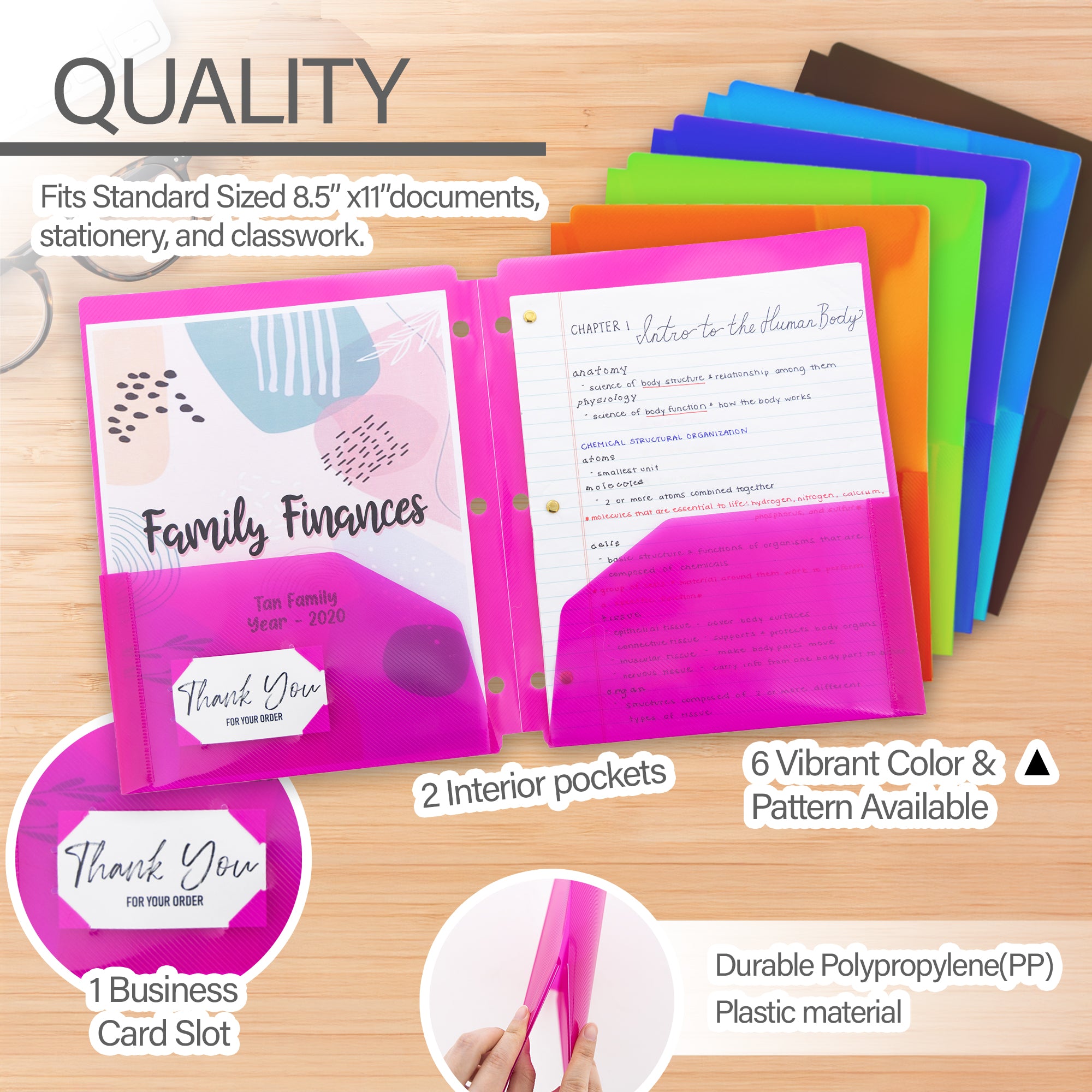 Translucent 2-Pocket Poly Portfolio