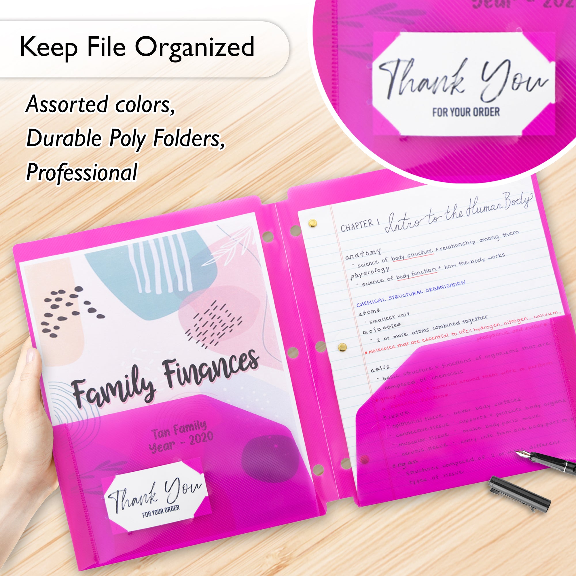 Translucent 2-Pocket Poly Portfolio