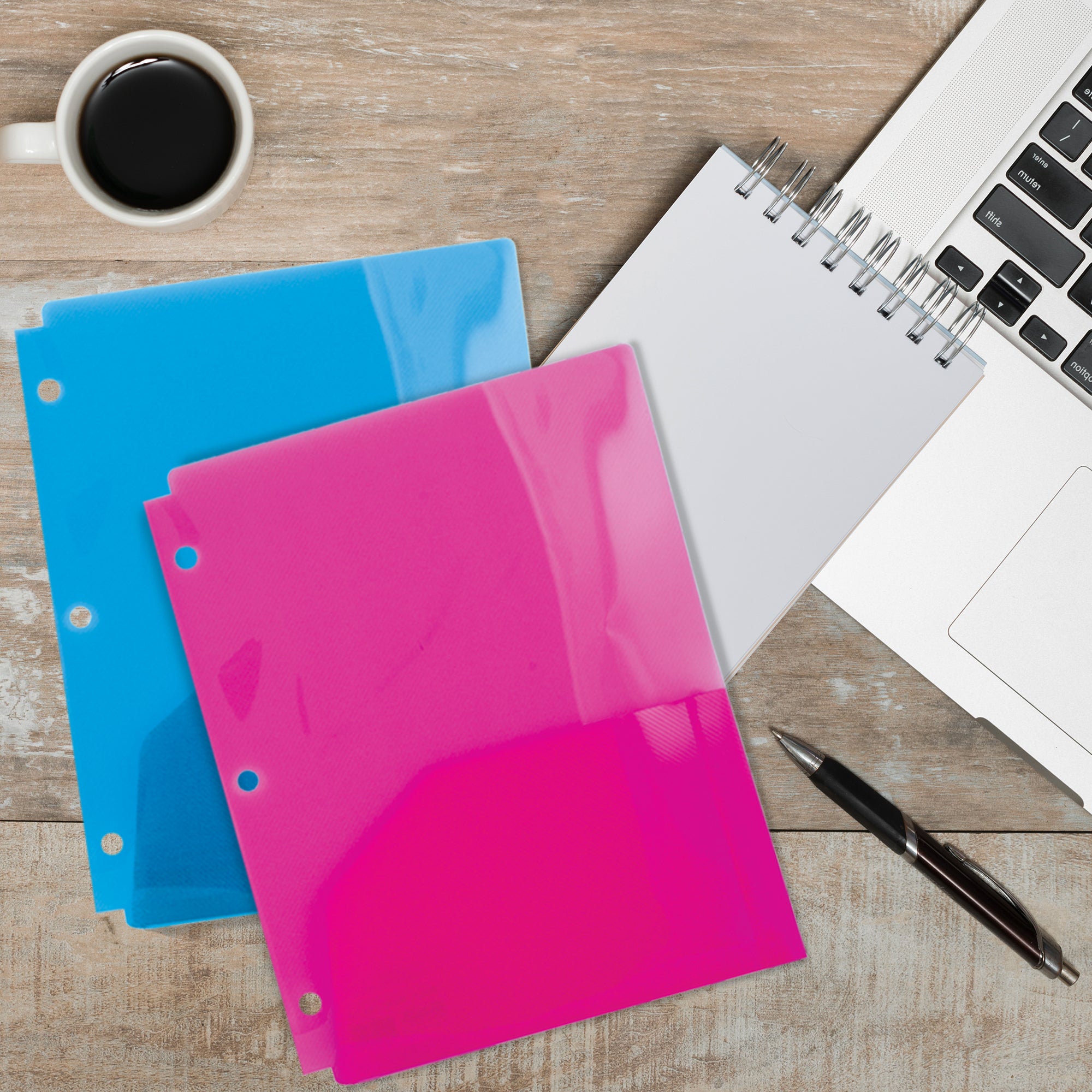 Translucent 2-Pocket Poly Portfolio