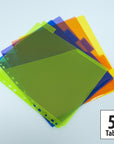 Pockets Dividers w/ 5-Insertable Color Tabs