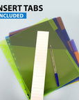 Pockets Dividers w/ 5-Insertable Color Tabs