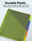 Pockets Dividers w/ 5-Insertable Color Tabs