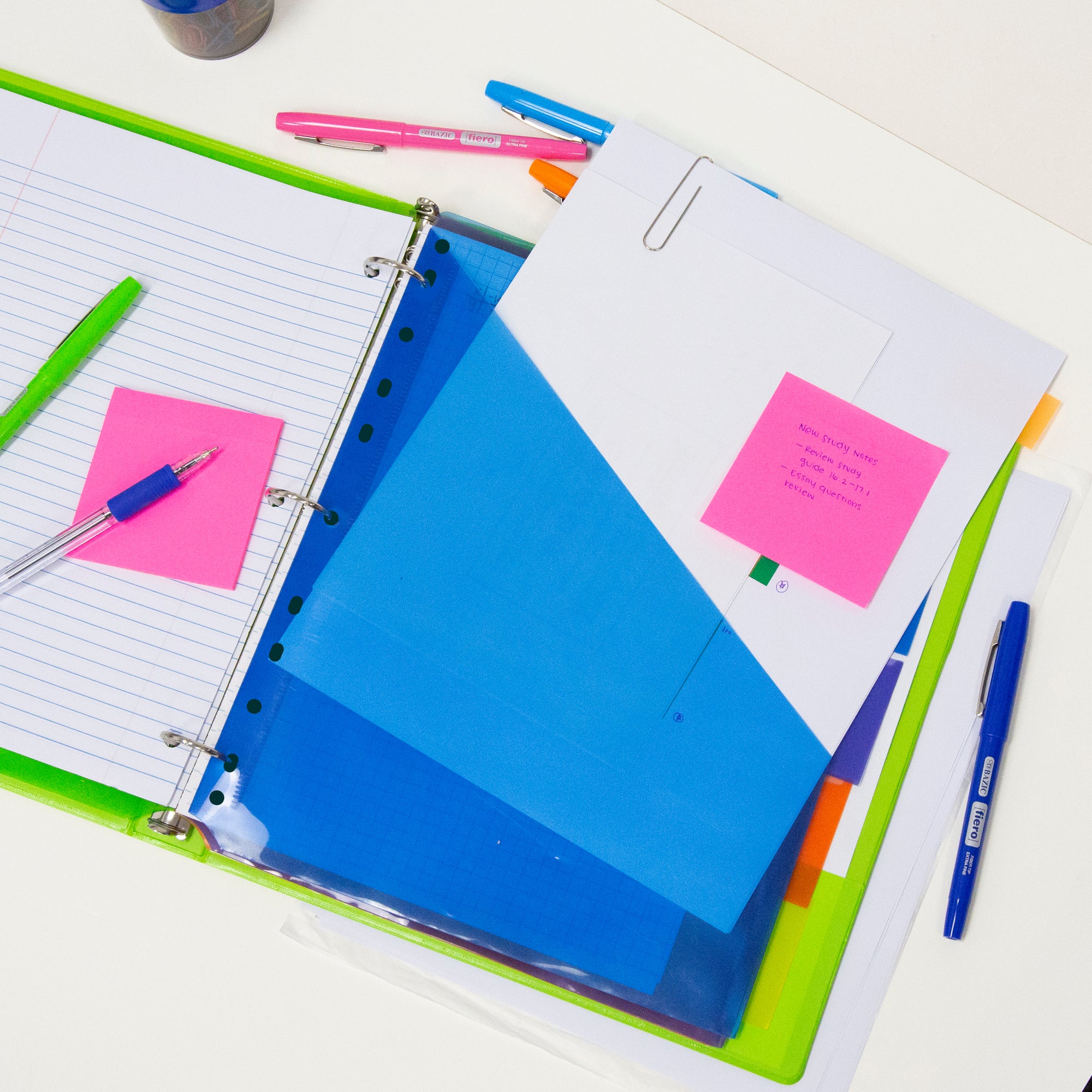 Pockets Dividers w/ 5-Insertable Color Tabs