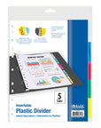 Dividers w/ 5-Insertable Color Tabs