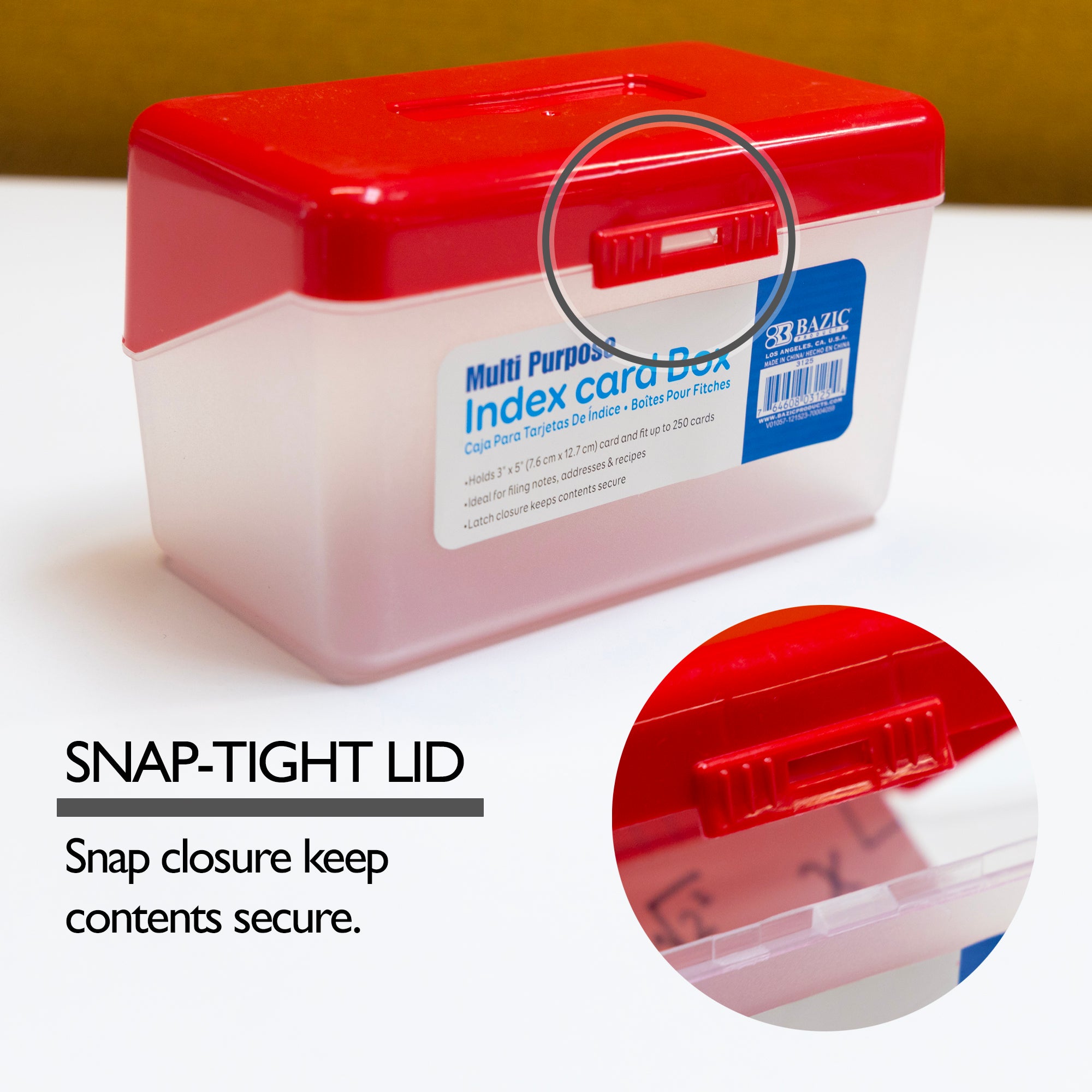 Multi Purpose 3" X 5" Card File Box