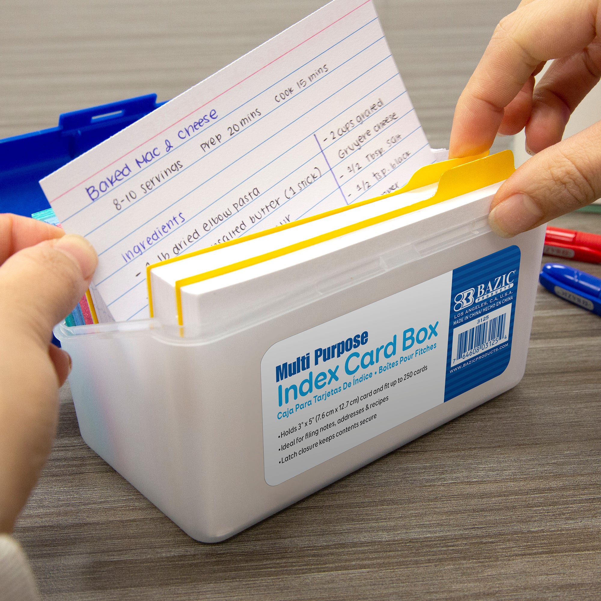 Multi Purpose 3" X 5" Card File Box