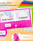 2-Pockets Portfolios - Laminated Bright Glossy Color