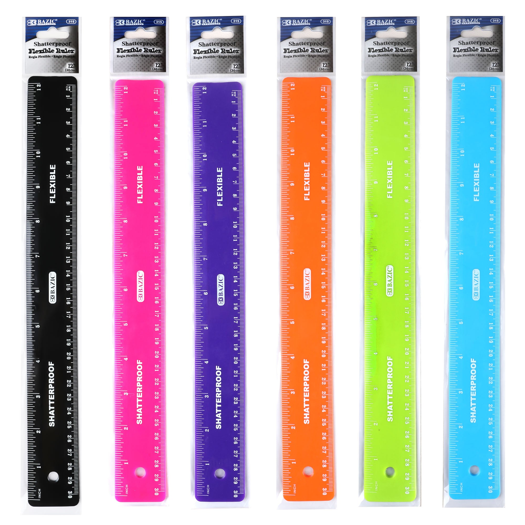 12" (30cm) Shatterproof Flexible Ruler