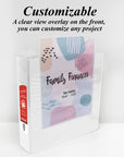 2" White Slant-D Ring View Binder w/ 2-Pockets