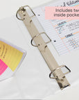 2" White Slant-D Ring View Binder w/ 2-Pockets