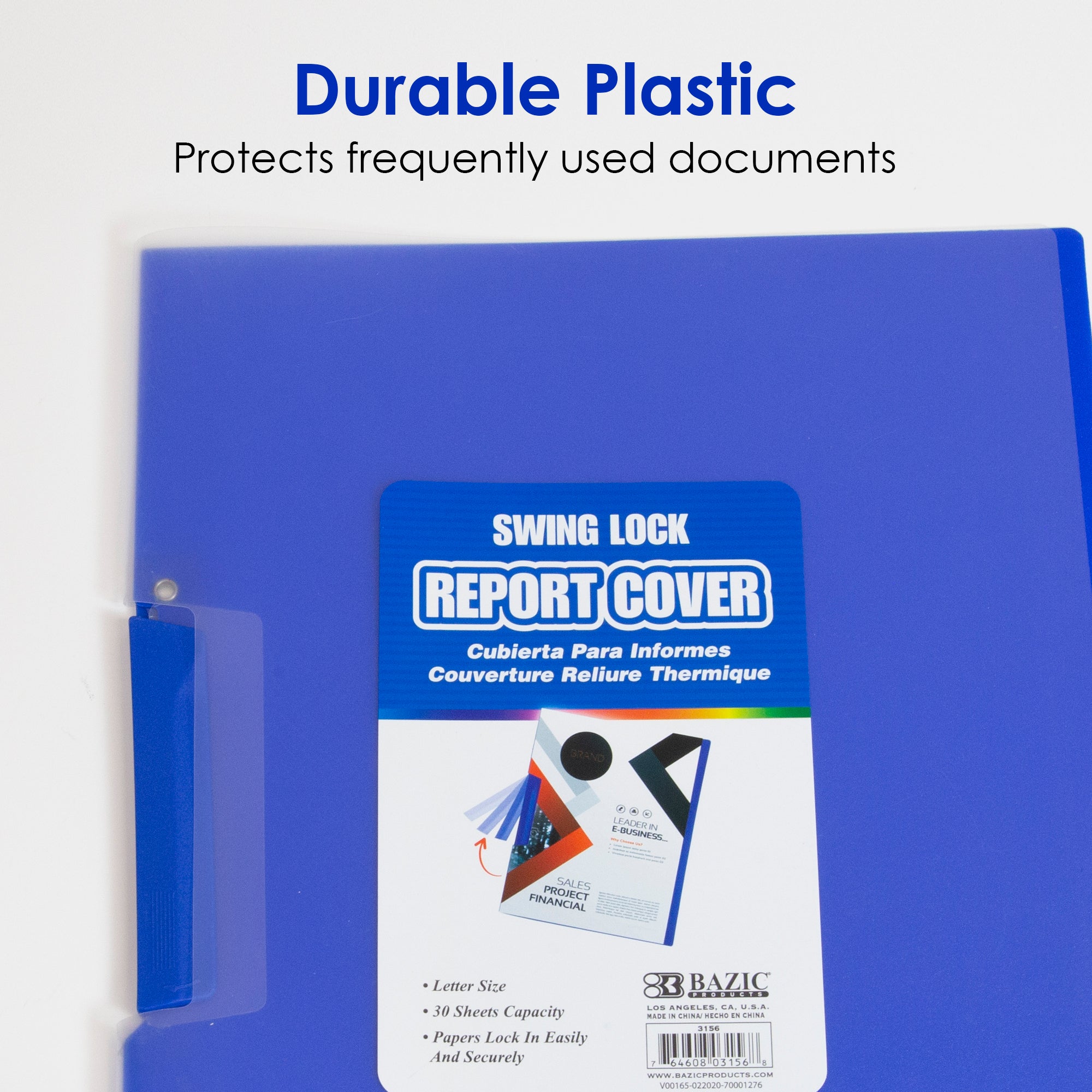 Swing-lock Report Cover w/Clear Front