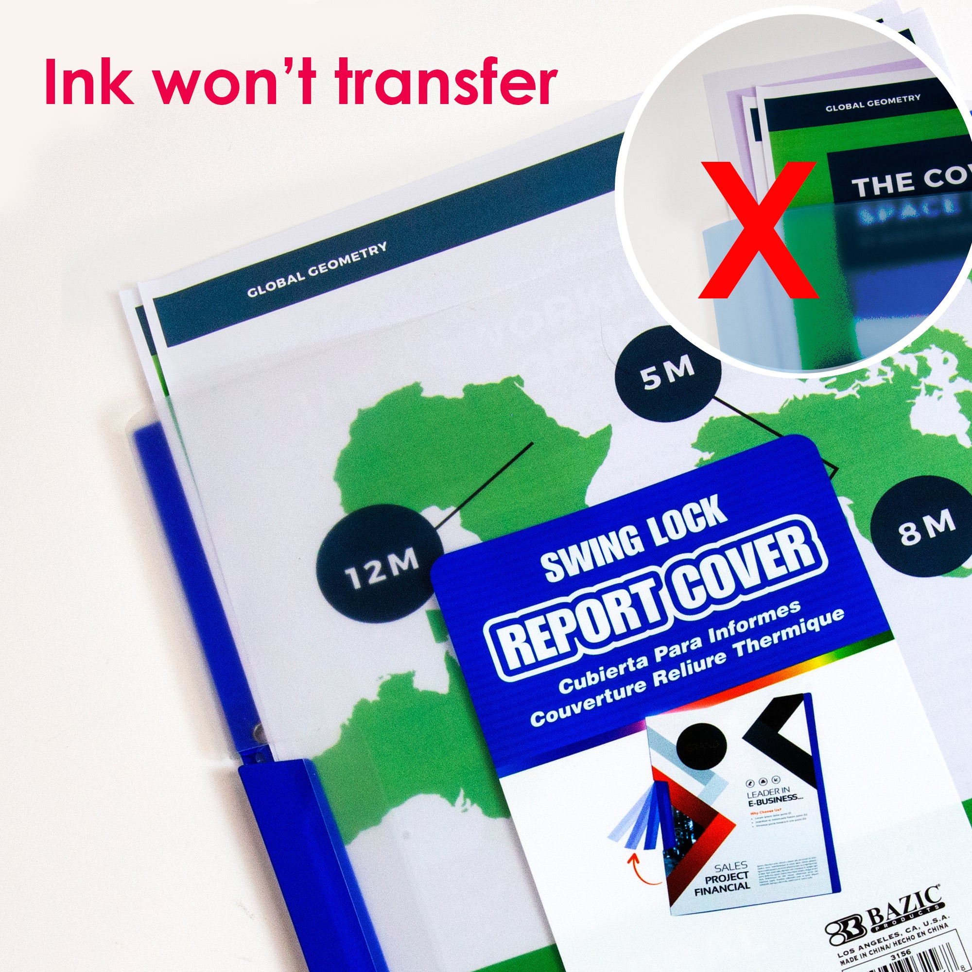 Swing-lock Report Cover w/Clear Front