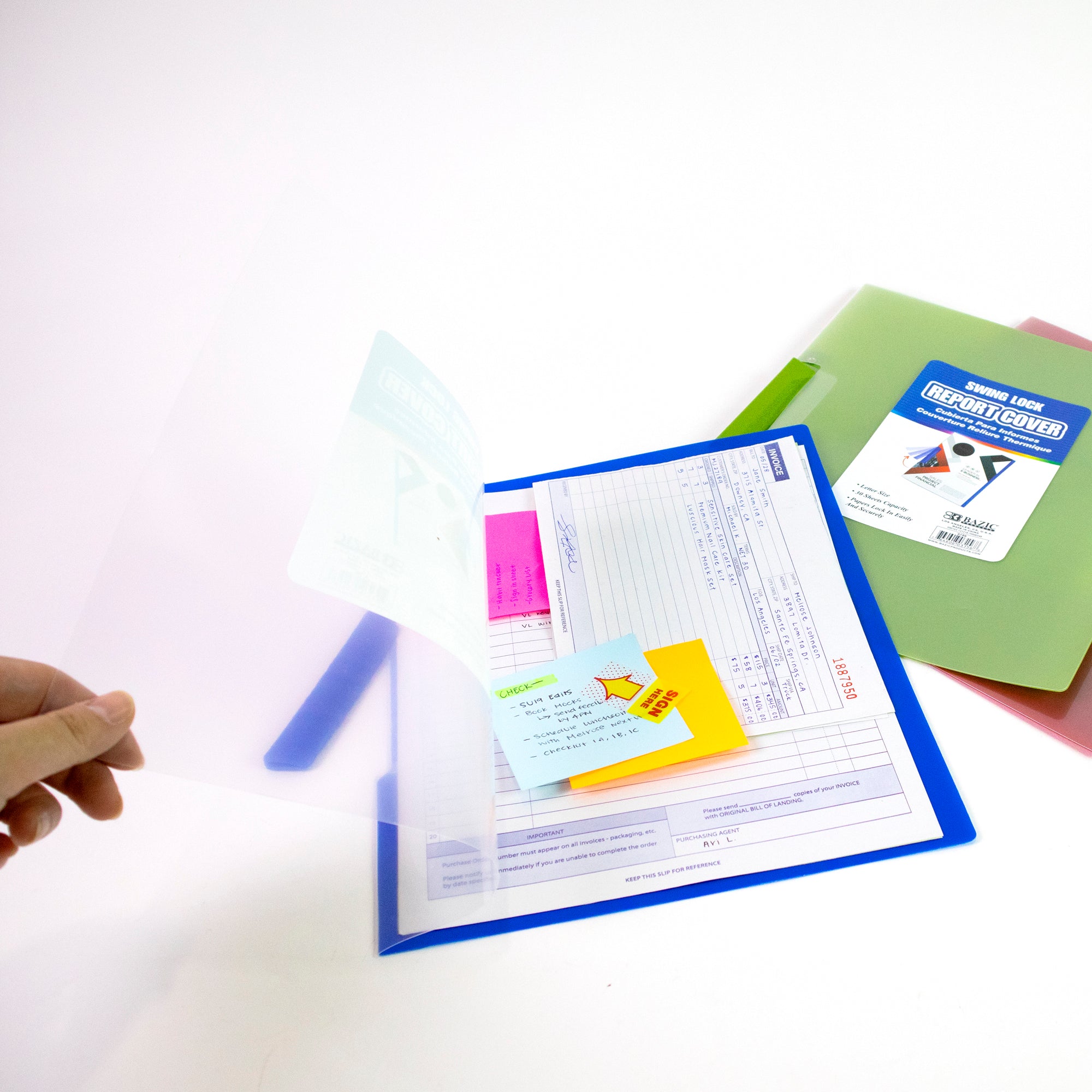 Swing-lock Report Cover w/Clear Front