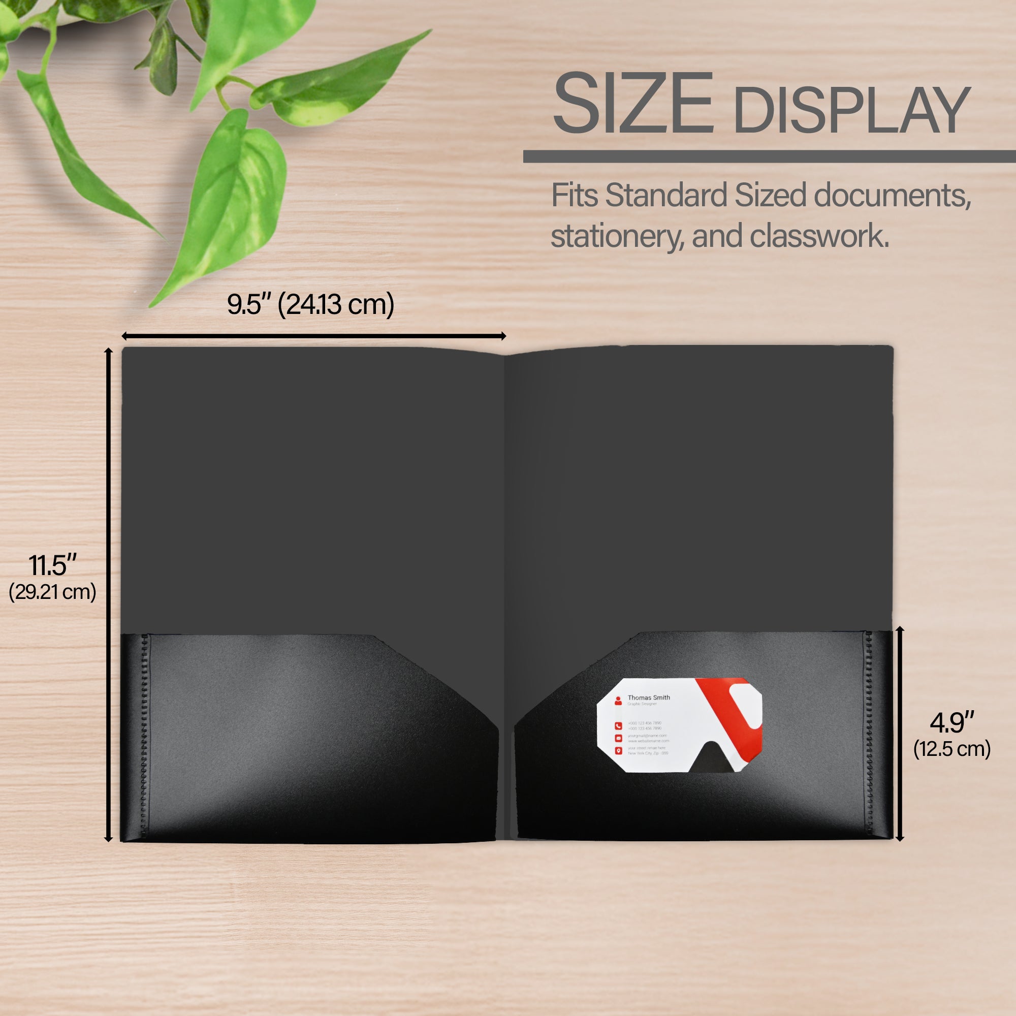 2-Pocket Poly Portfolio w/ View Cover