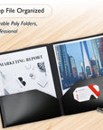 2-Pocket Poly Portfolio w/ View Cover
