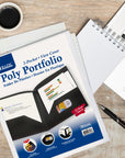2-Pocket Poly Portfolio w/ View Cover