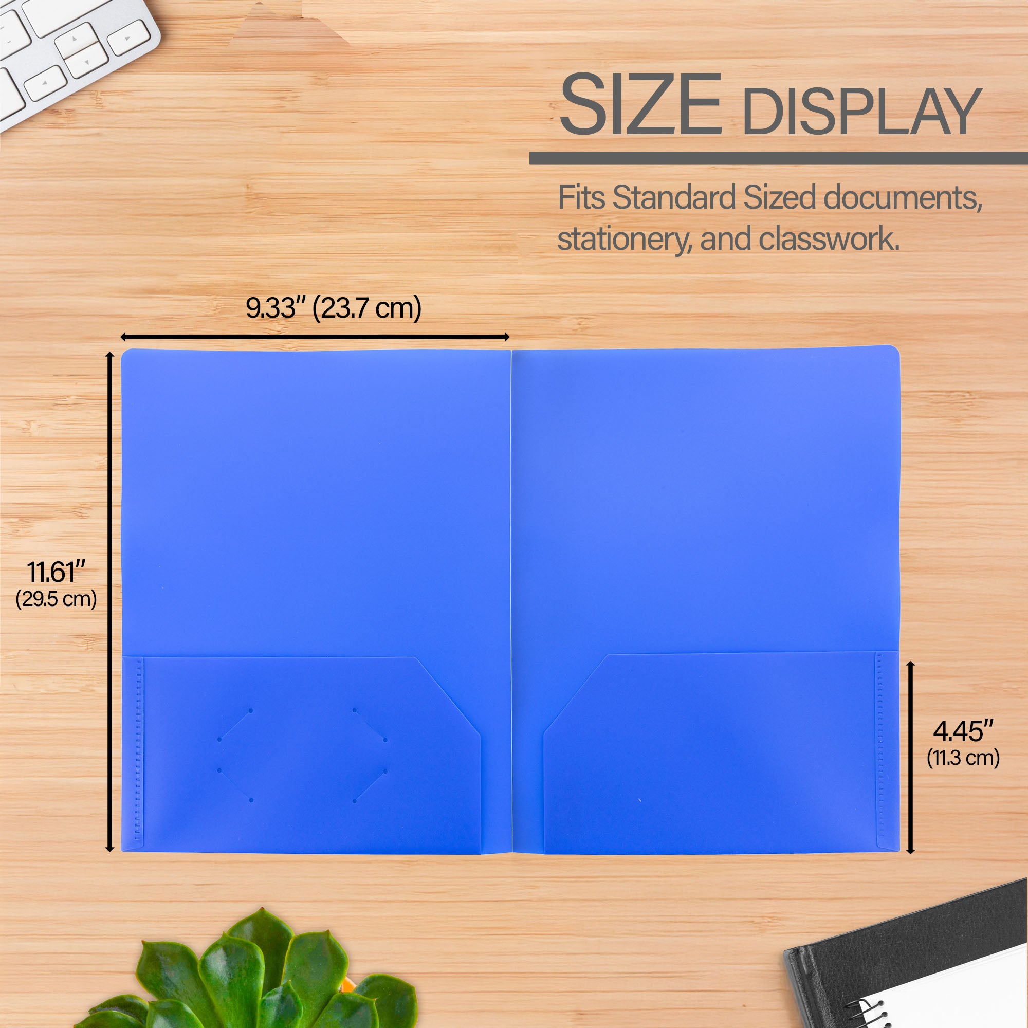 Solid Color 2-Pocket Poly Portfolio