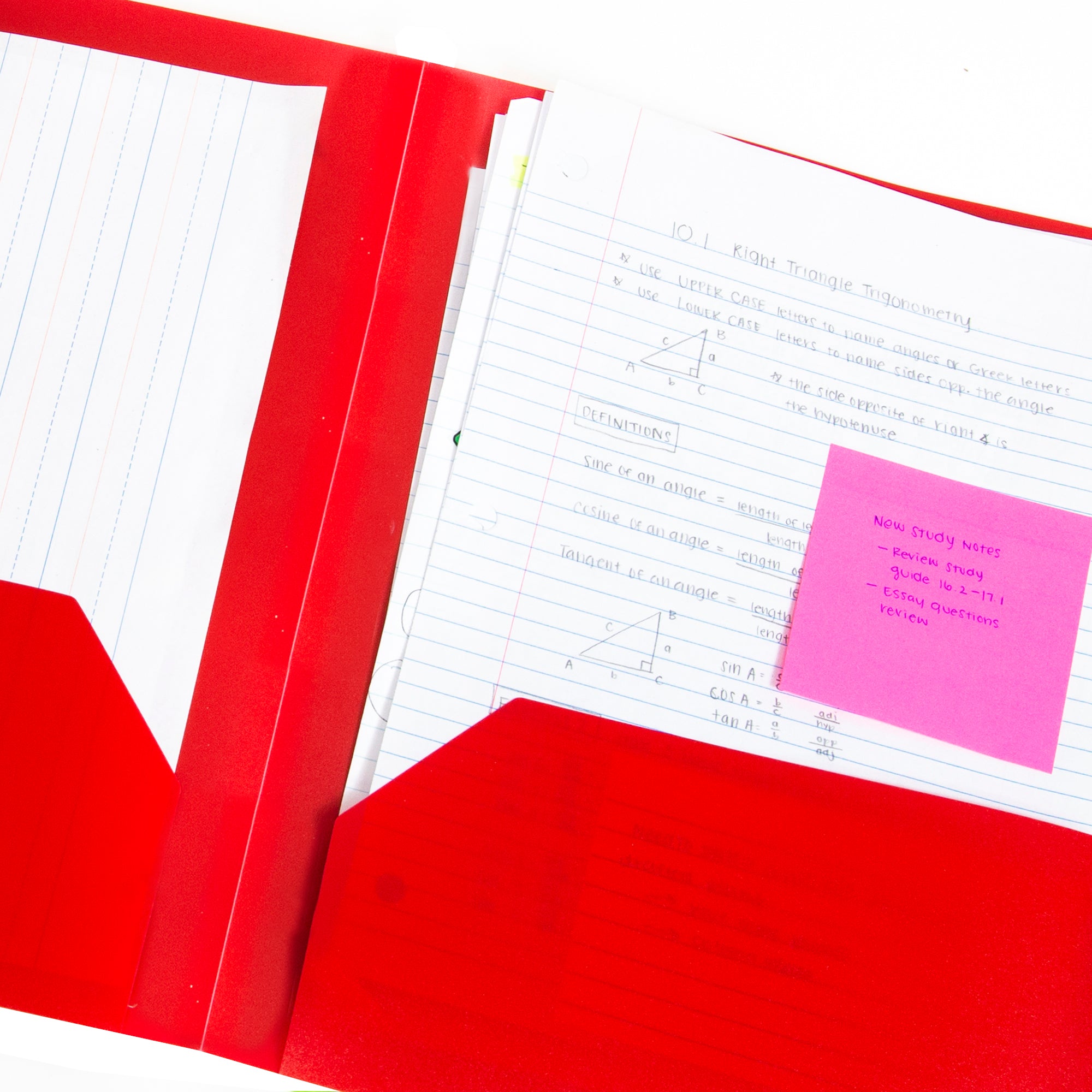 Solid Color 2-Pocket Poly Portfolio