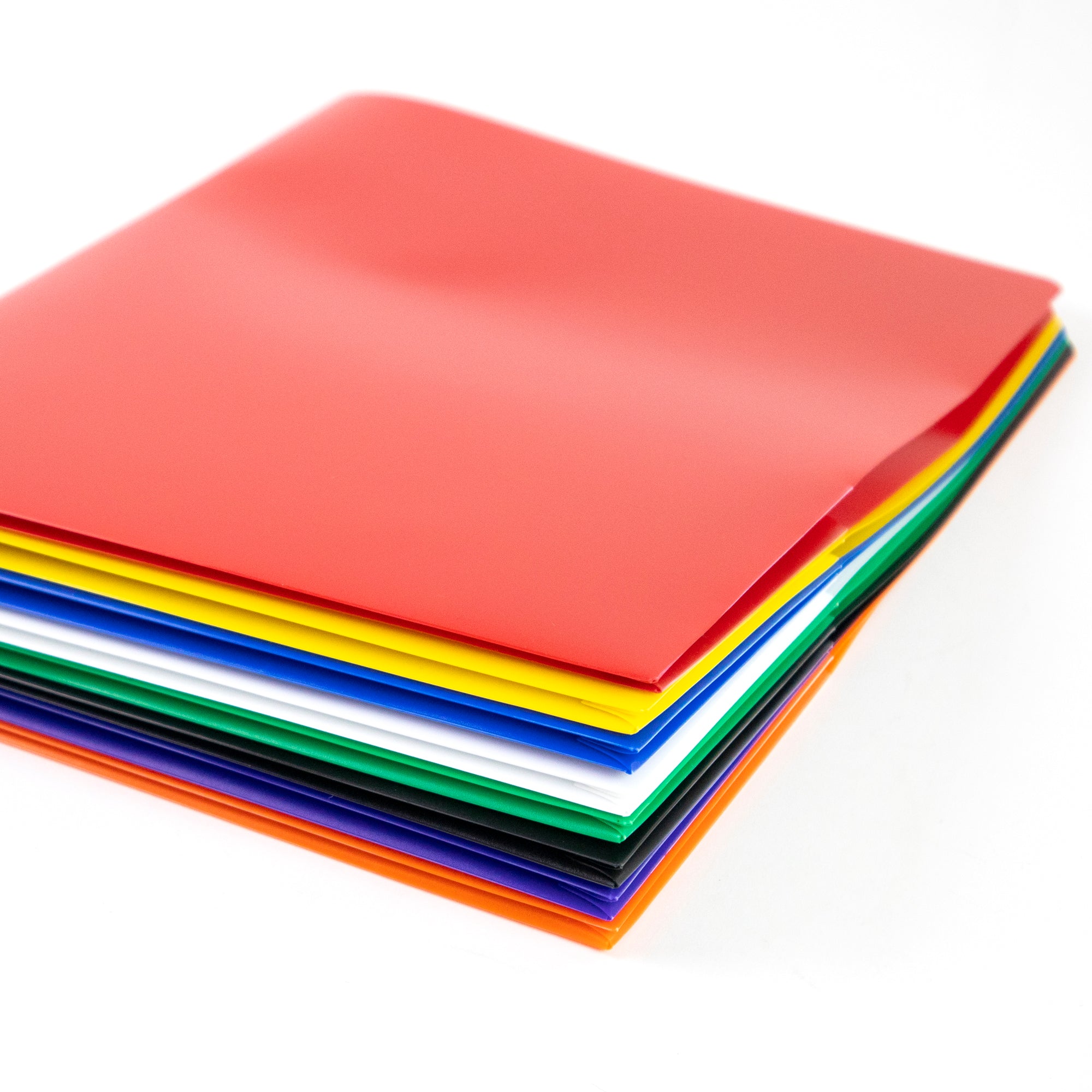 Solid Color 2-Pocket Poly Portfolio