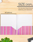 Stripes 2-Pocket Poly Portfolio