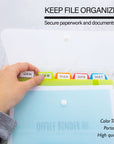 5-Pocket Letter Size Vertical Poly Expanding File