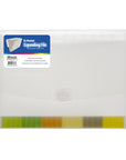 Translucent 13-Pocket Letter Size Poly Expanding File