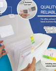 Translucent 13-Pocket Letter Size Poly Expanding File