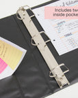 3" Black Slant-D Ring View Binder w/ 2-Pockets