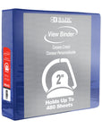 2" Blue Slant D-Ring View Binder w/ 2-Pockets