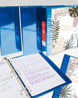 3" Blue Slant D-Ring View Binder w/ 2-Pockets
