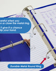 3" Blue Slant D-Ring View Binder w/ 2-Pockets