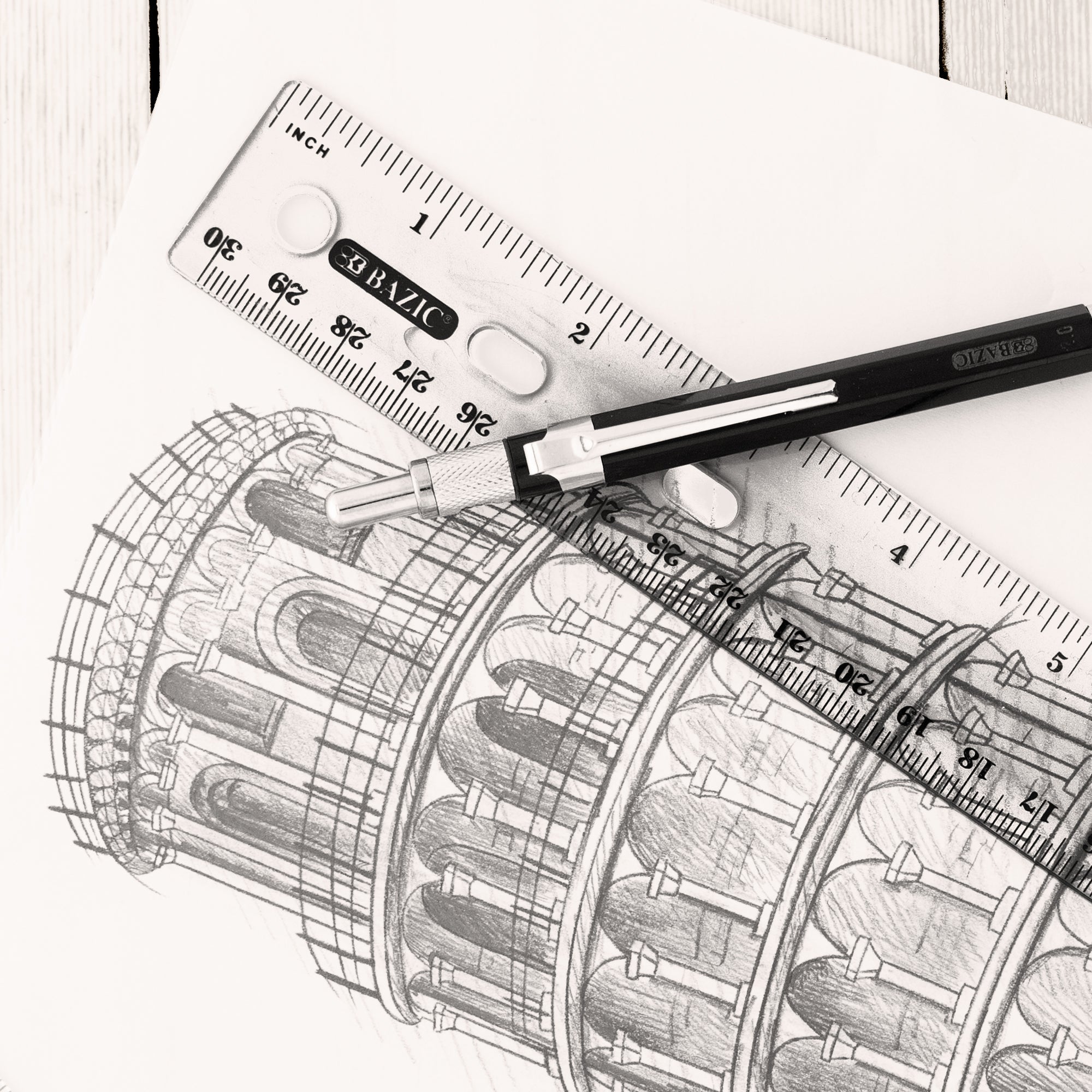 12" (30cm) Clear Ruler