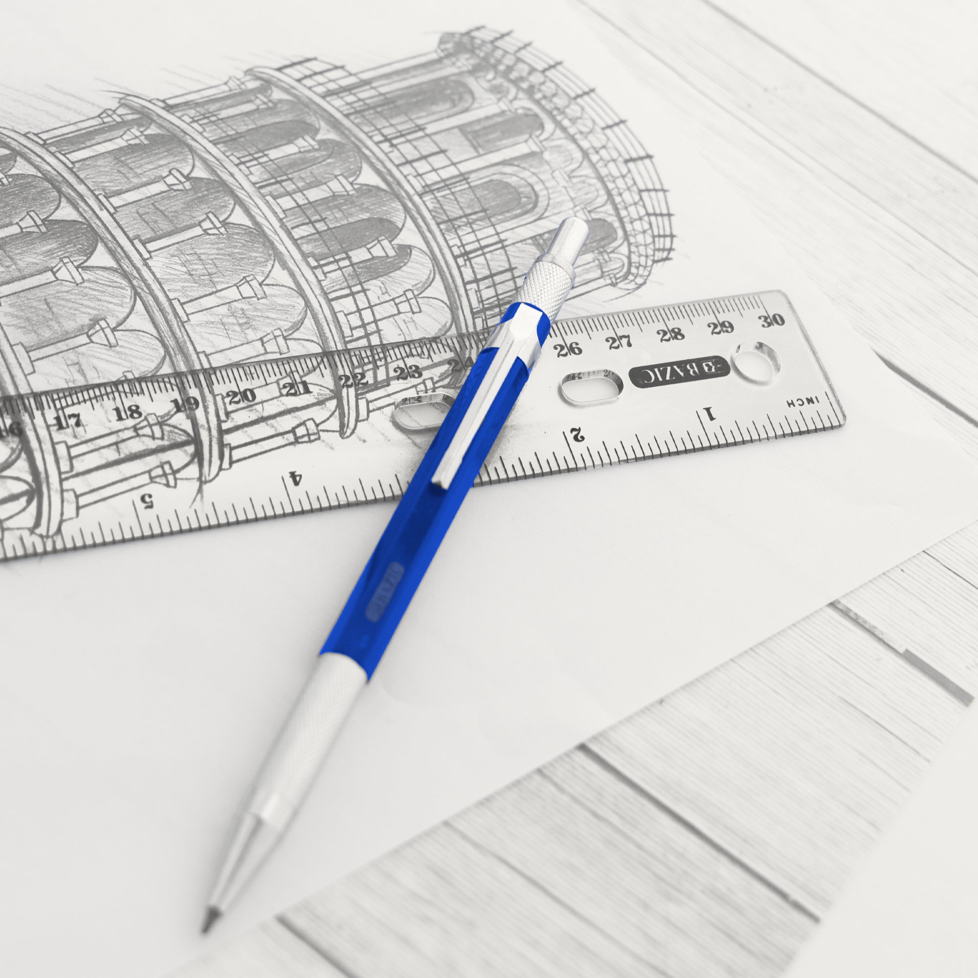 12" (30cm) Clear Ruler