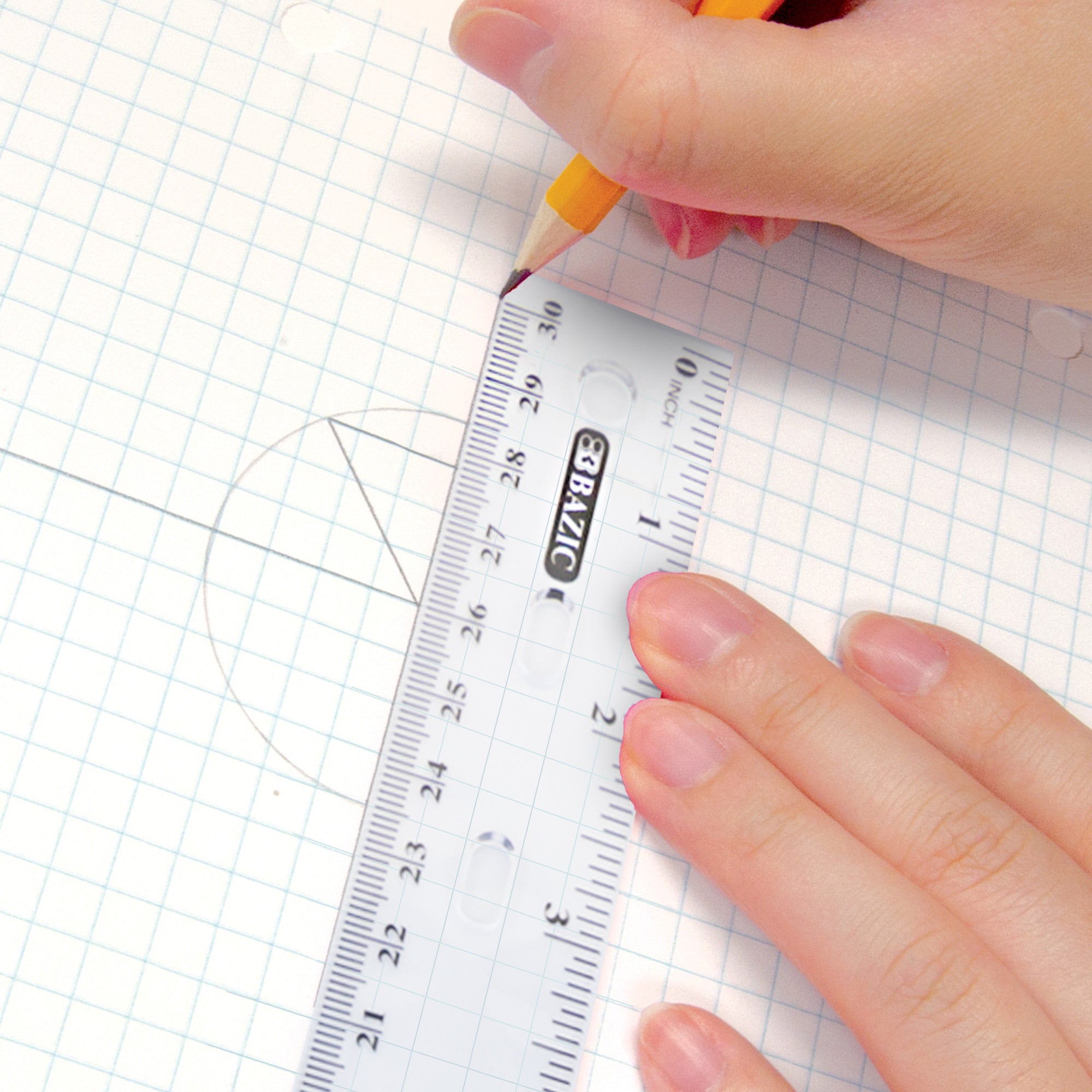 12" (30cm) Clear Ruler