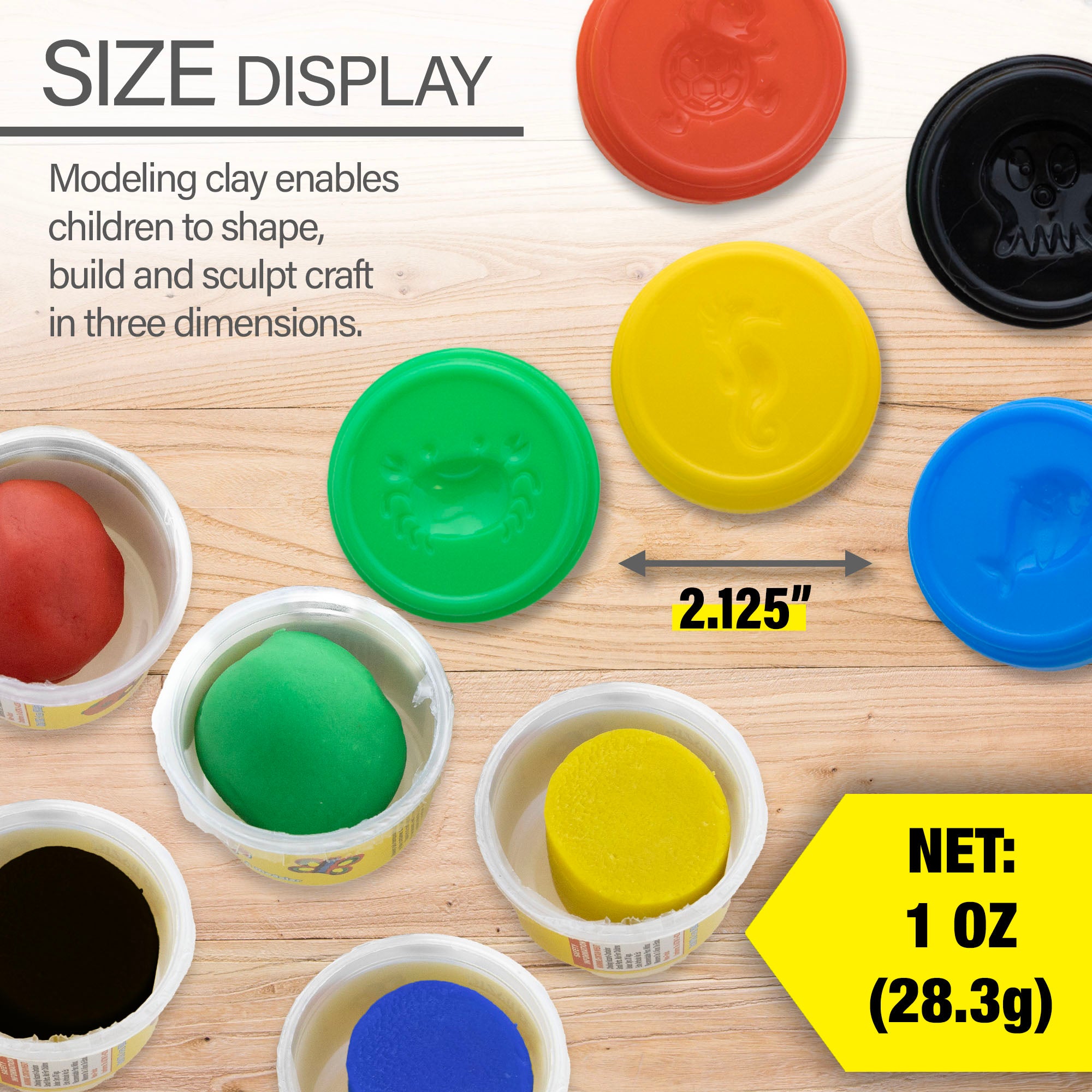 1 oz Primary Color Modeling Dough (5/Pack)
