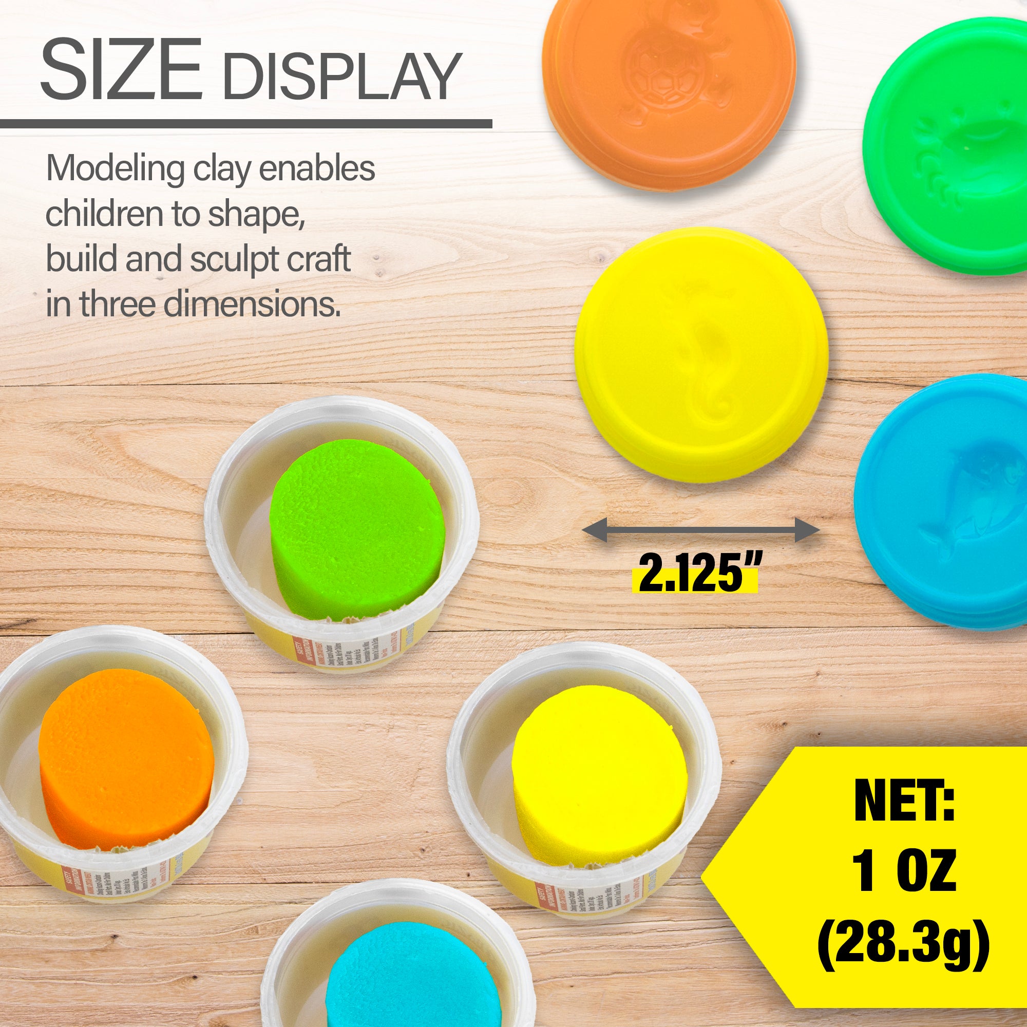 1 oz Fluorescent Color Modeling Dough (5/Pack)