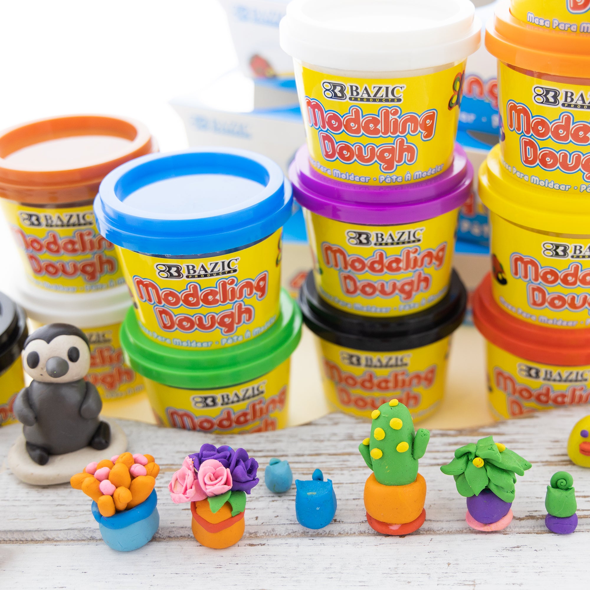 4 oz Primary Color Modeling Dough (4/Pack)