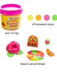 4 oz Fluorescent Color Modeling Dough (4/Pack)