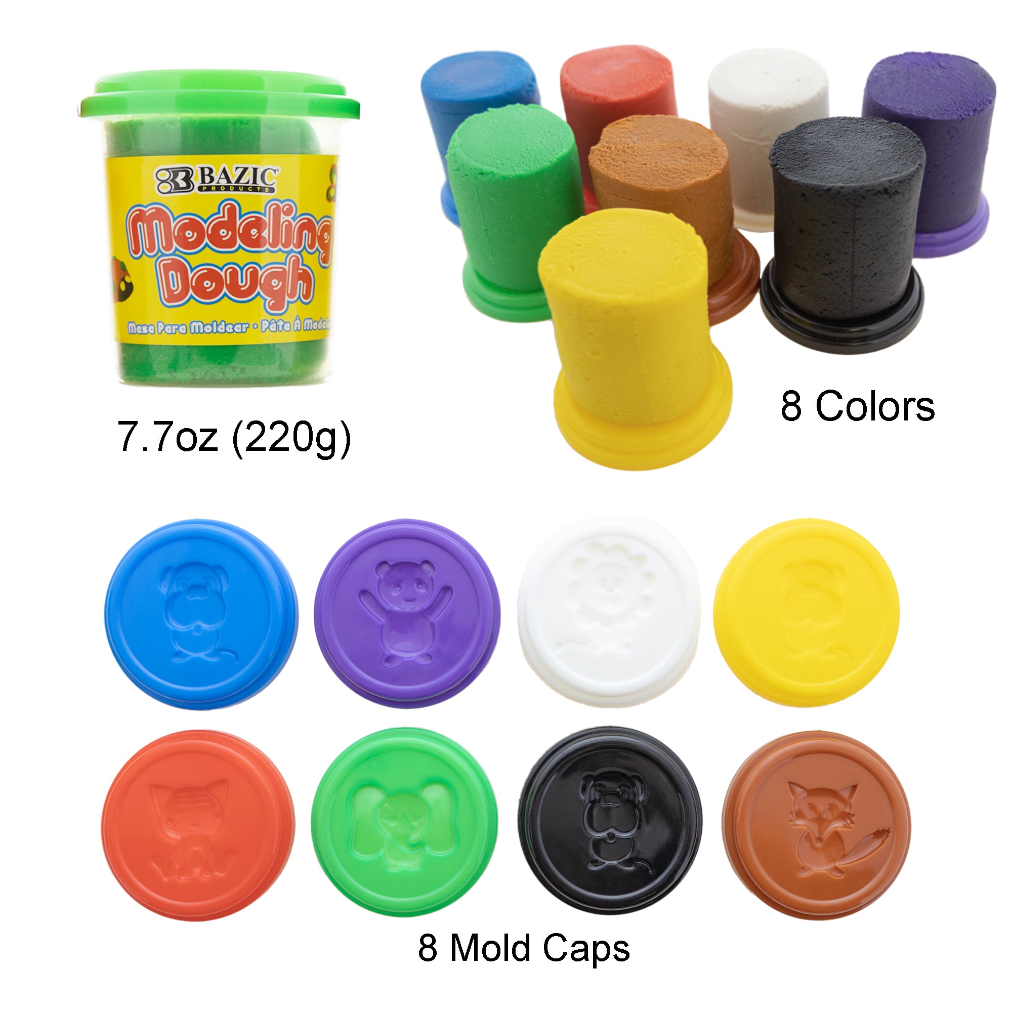 7.76 oz (220g) 8 Primary Color Modeling Dough