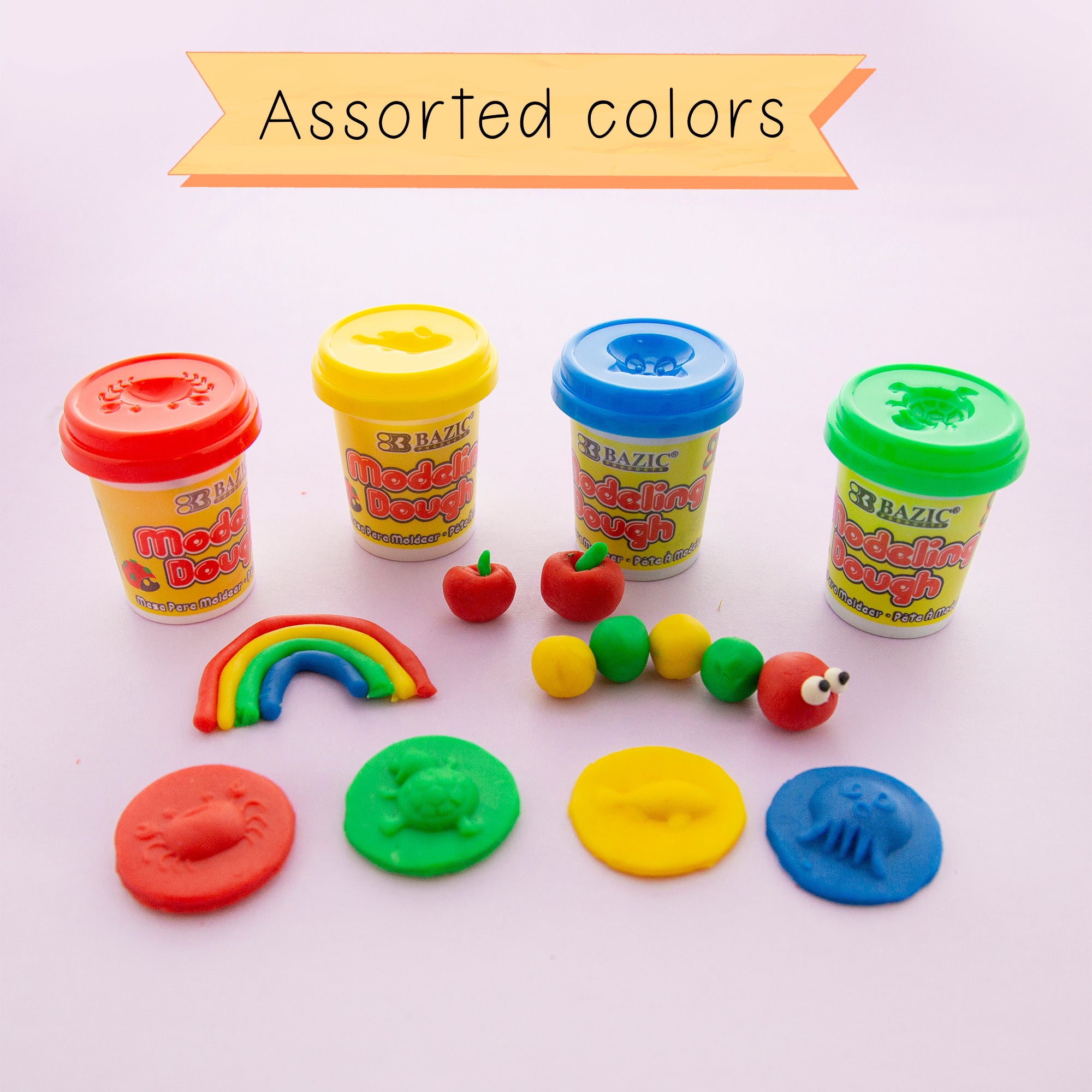 2 Oz. Multi Color Modeling Dough (4/Pack)