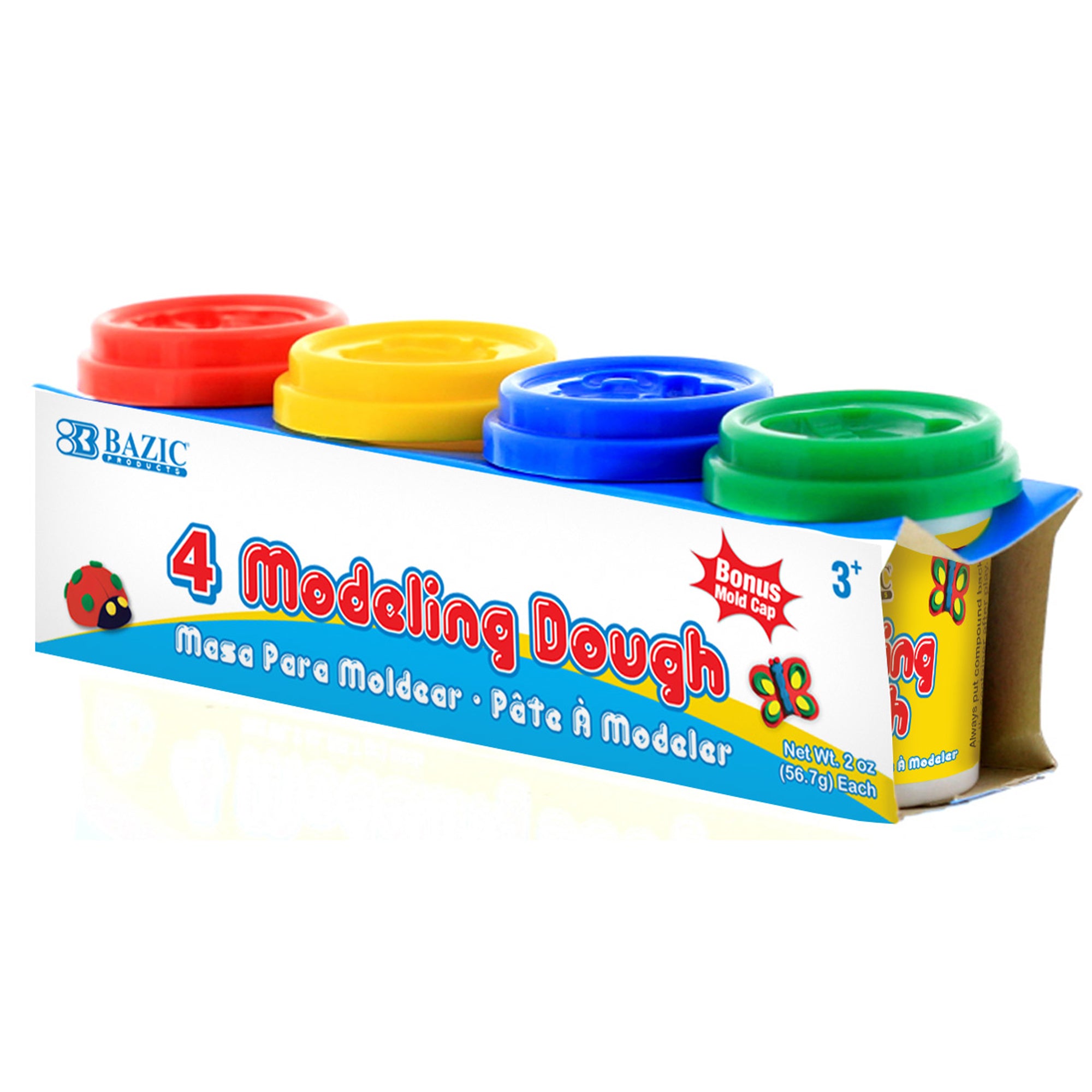 2 Oz. Multi Color Modeling Dough (4/Pack)